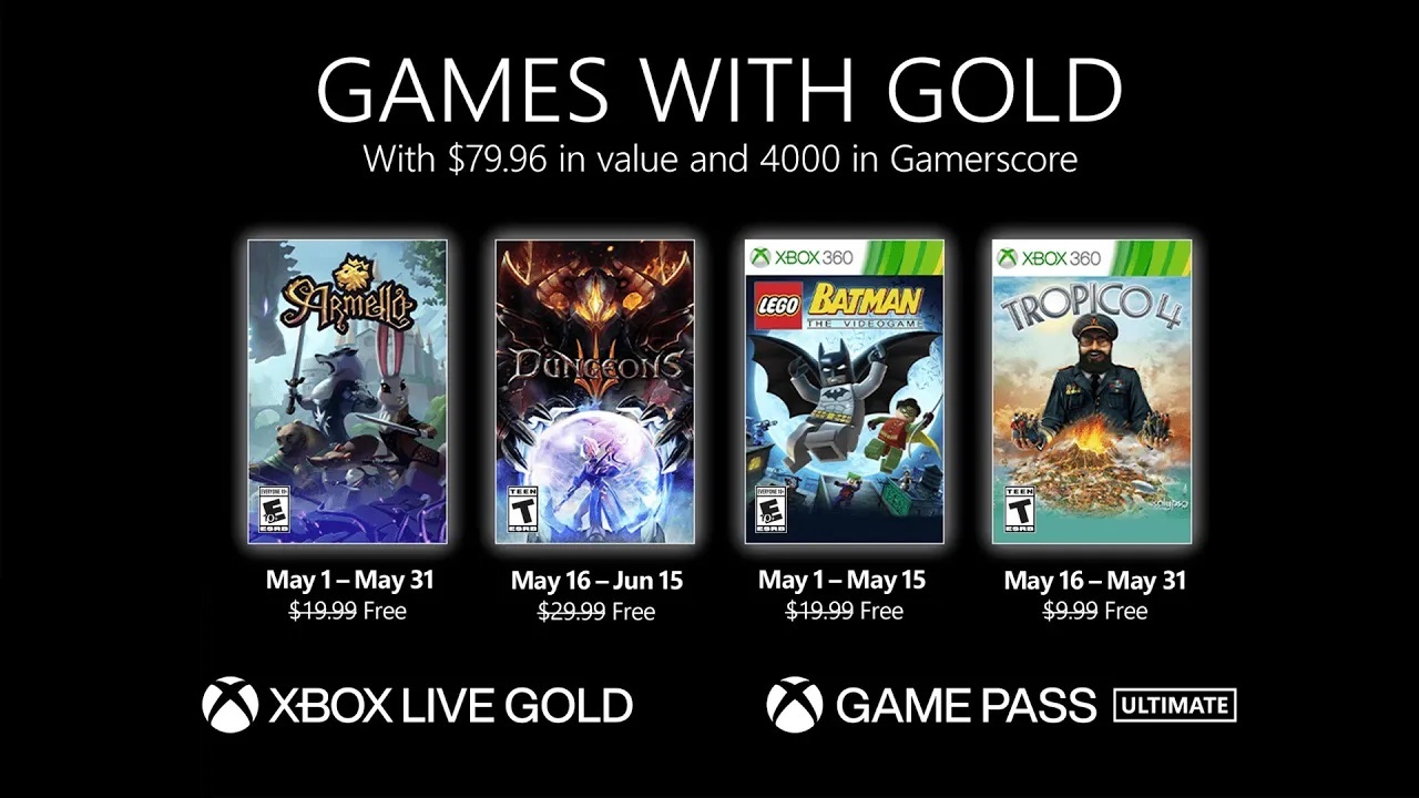 Games With Gold May 2021 lineup