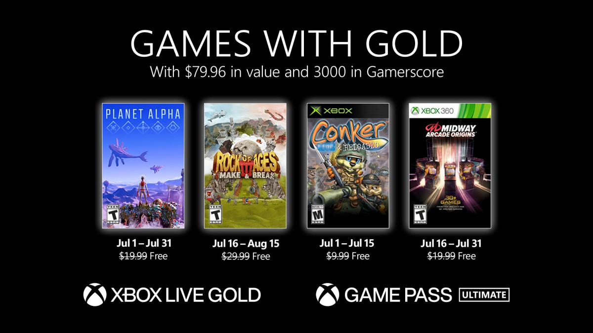 Games With Gold for July 2021