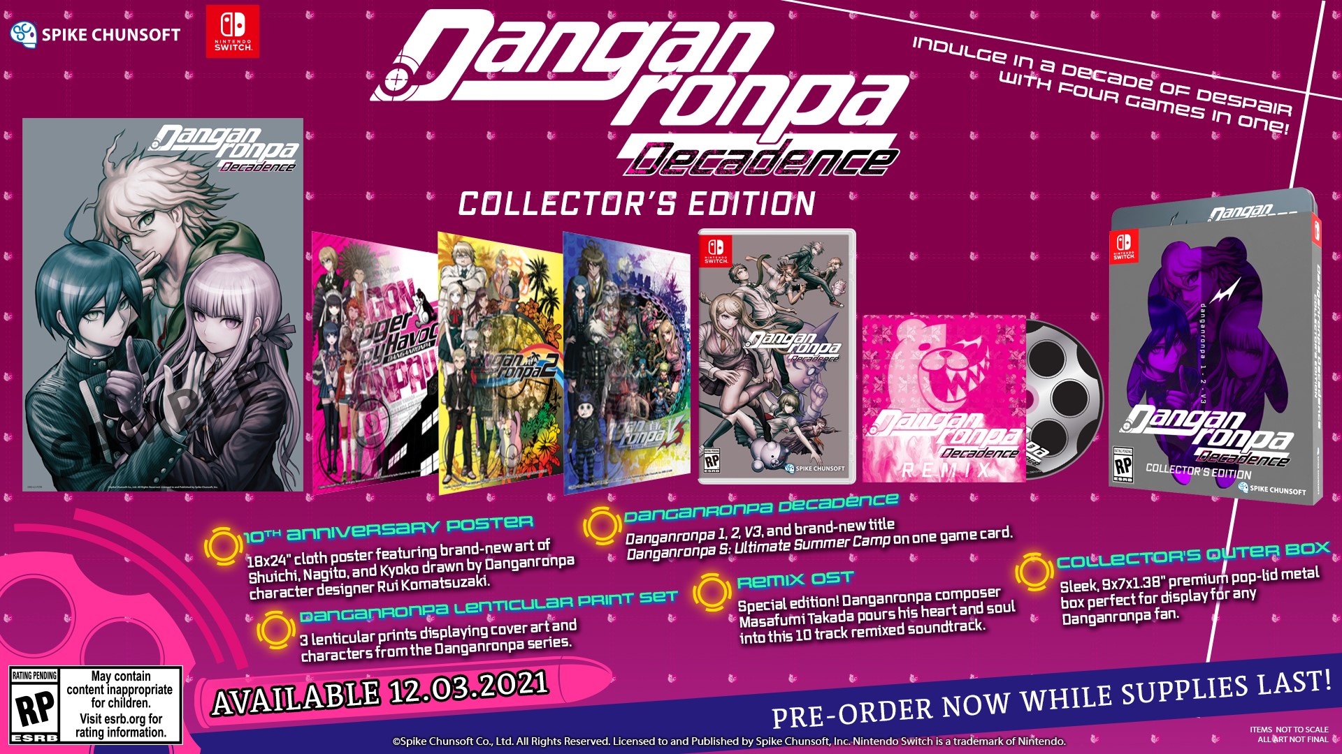 Danganronpa Decadence Launches December 3