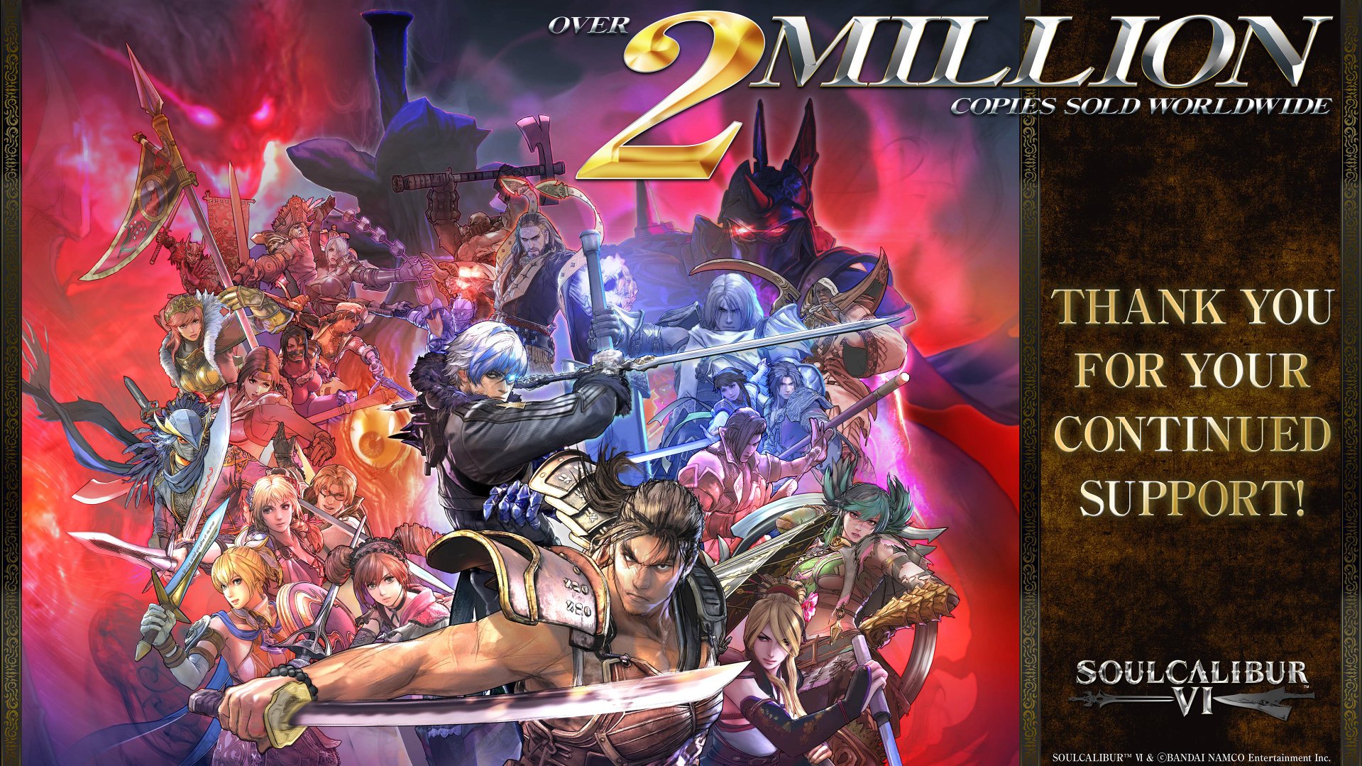 Soulcalibur VI has sold over two million copies