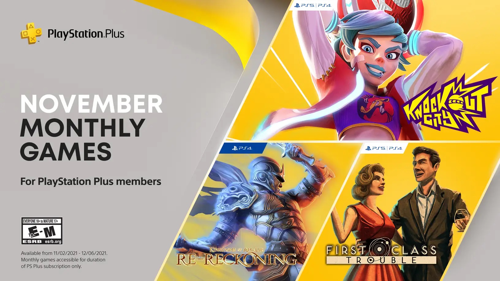 PlayStation Plus Lineup for November 2021