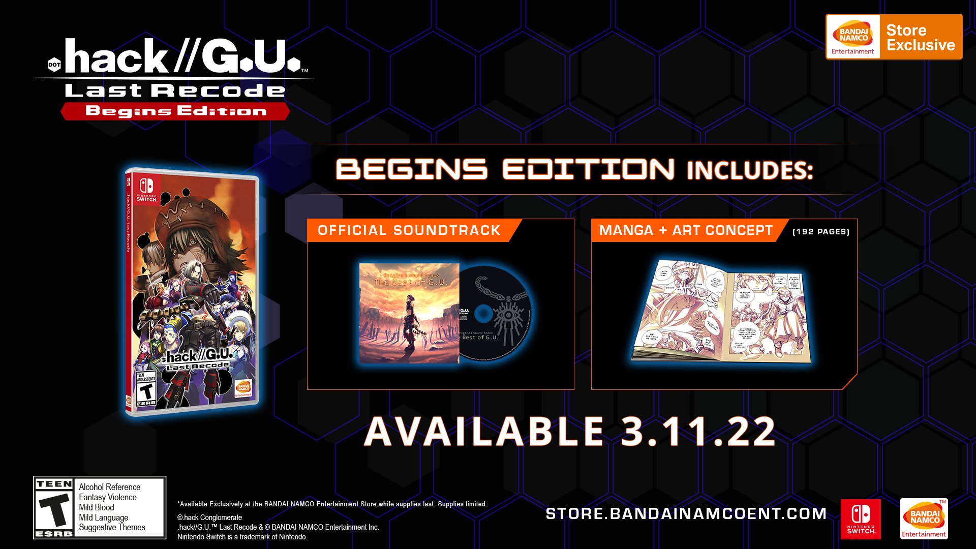 hack//G.U. Last Recode Switch Physical Version Announced - Niche Gamer