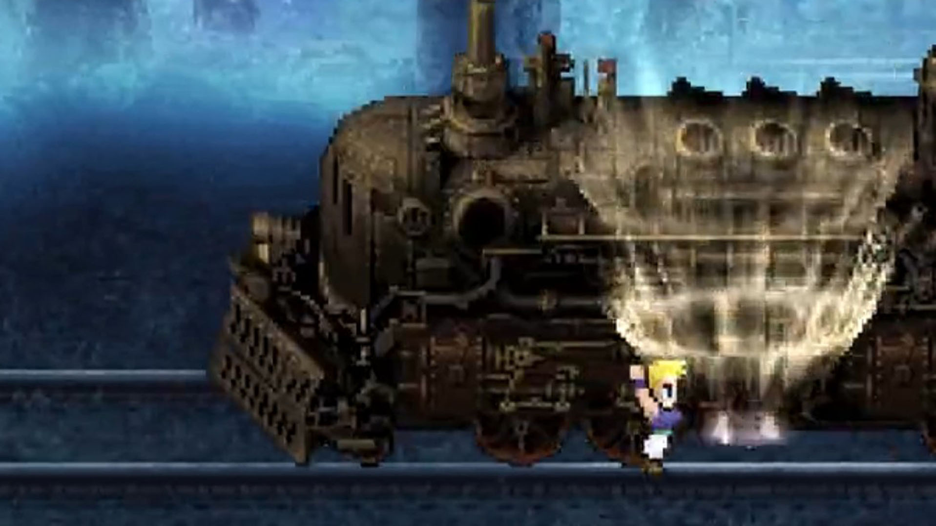 Final Fantasy VI train suplex is ruined in the pixel remaster