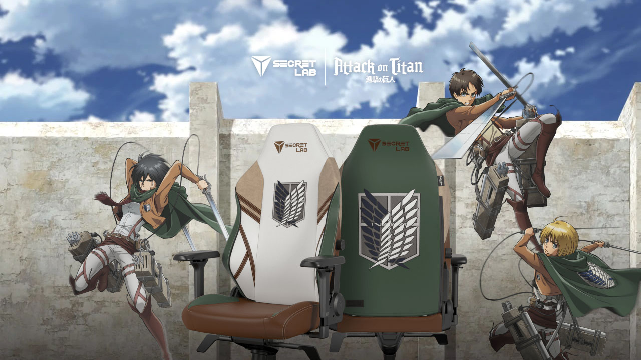 SecretLab x Attack on Titan gaming chairs
