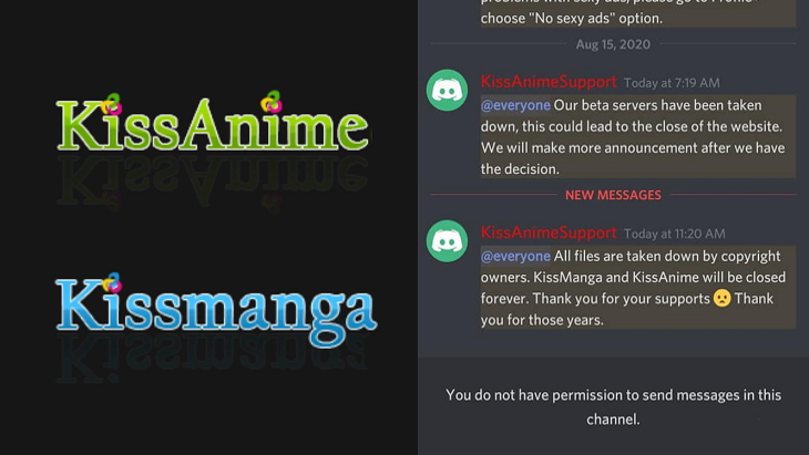 Piracy Websites KissAnime and KissManga Shut Down Due to Stricter Japanese  Piracy Laws - Niche Gamer